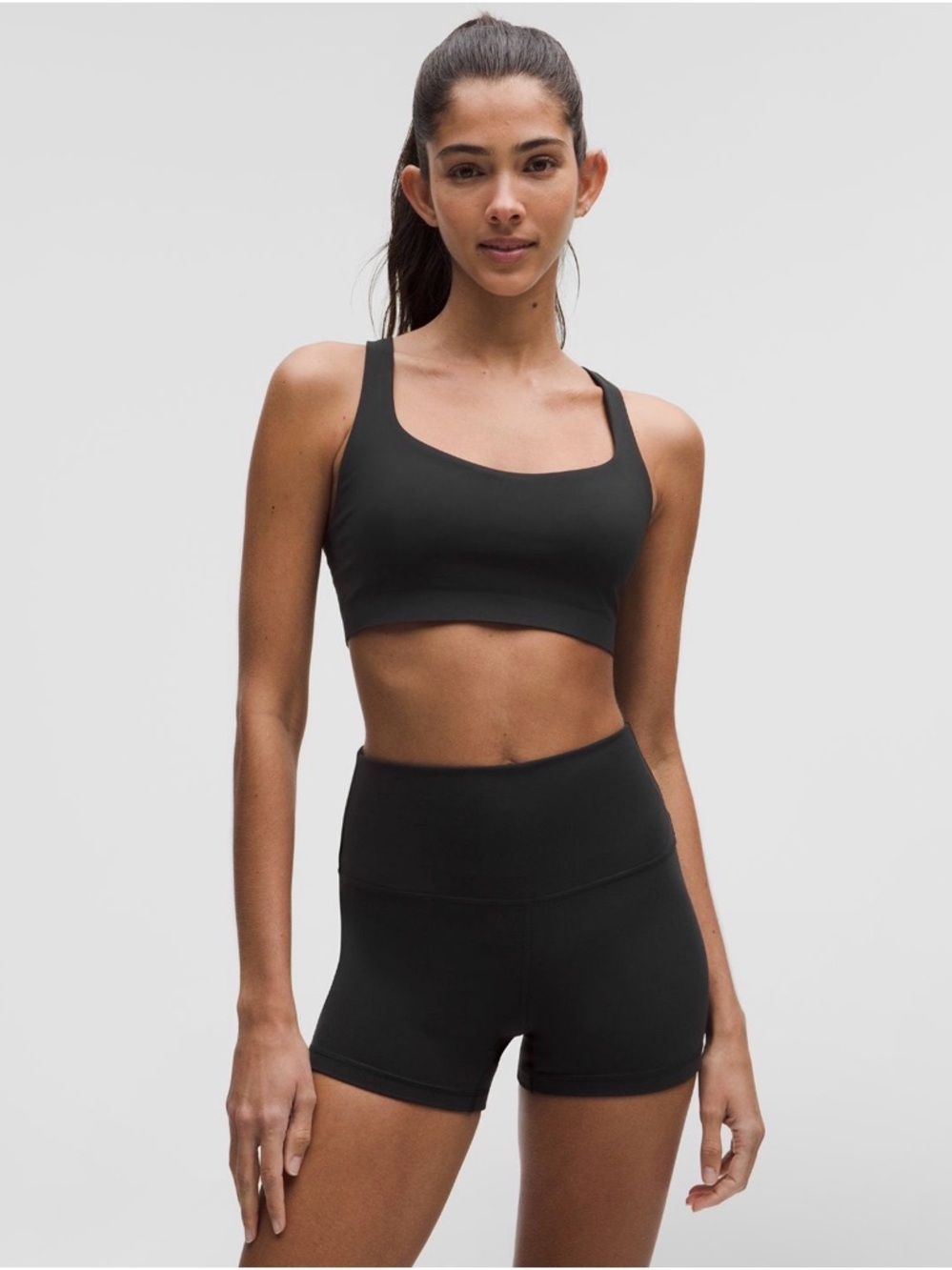 Lululemon FlexyFlex Strappy Yoga Bra in Black - Size S/M